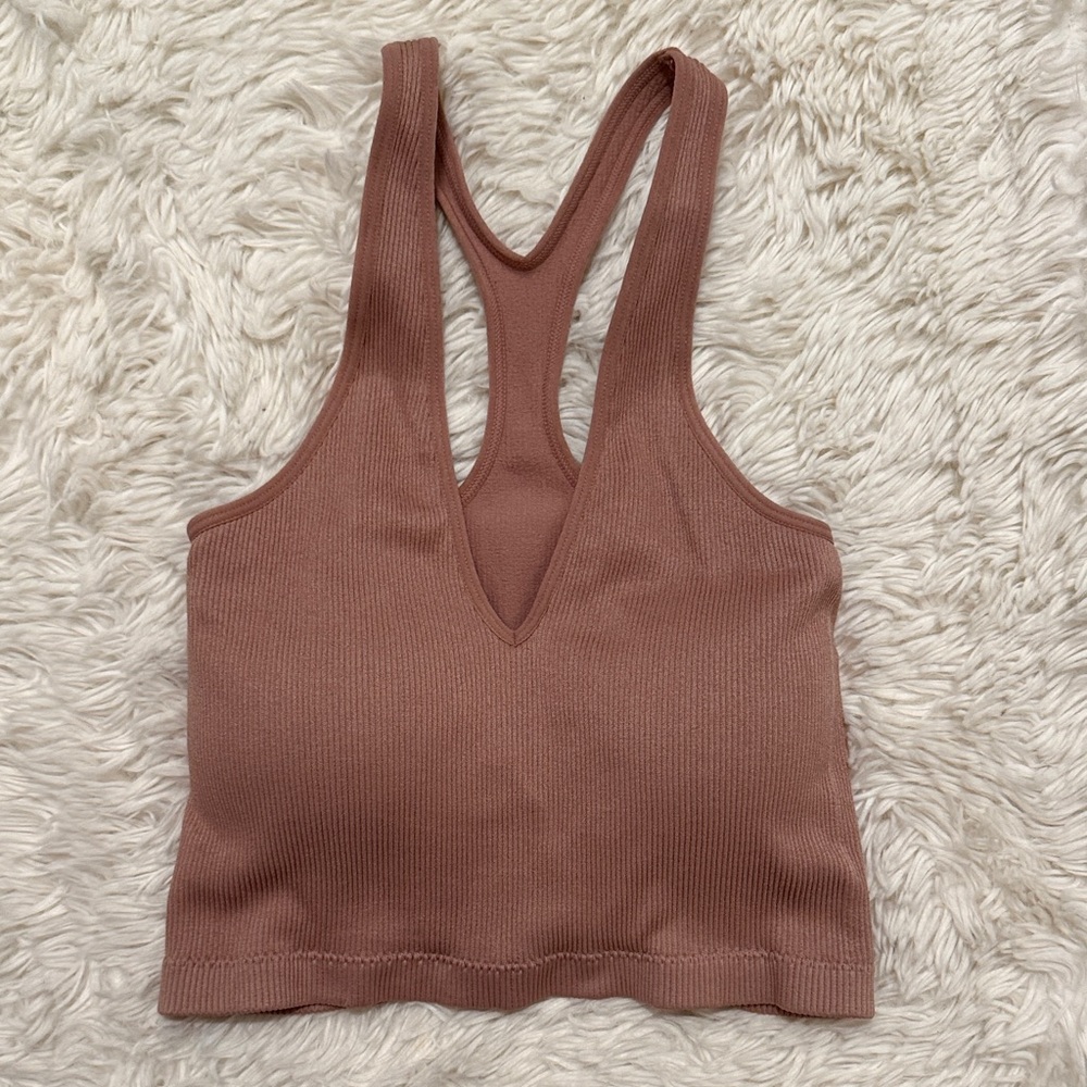 Ribbed V-Neck Tank Top